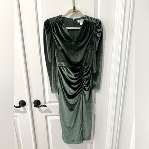 Rachel Parcell Green Velour Dress